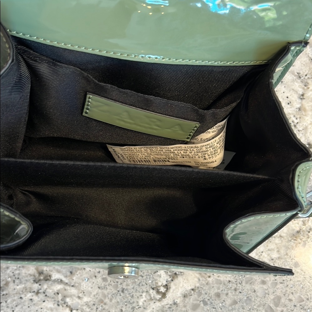 ZARA Glossy Green Shoulder Bag - Picture 7 of 9